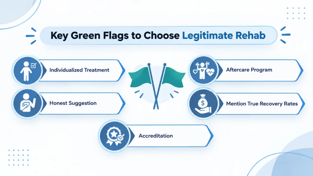 Key Green Flags to Choose Legitimate Rehab